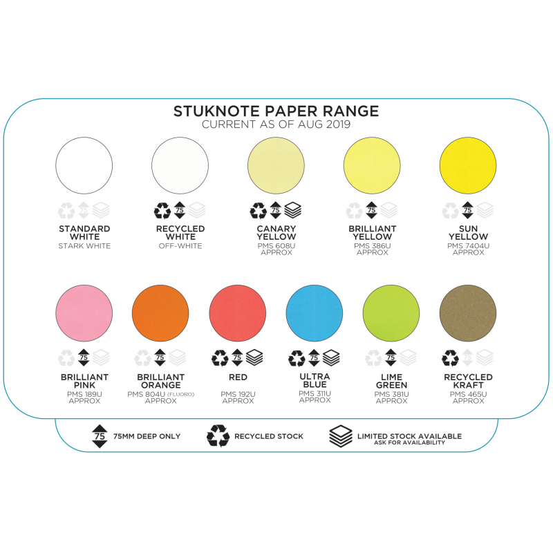 Colour Sticky Notes (50mm X 75mm)