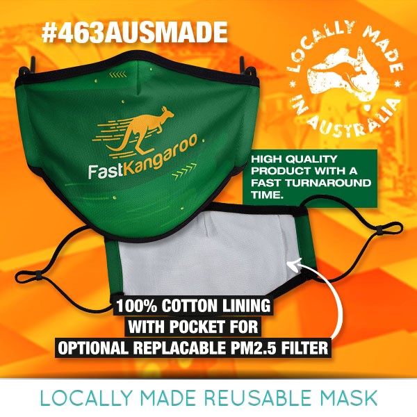 Premium Custom-Made Reusable Face Mask (With Pocket & Optional Filter) - AUS MADE