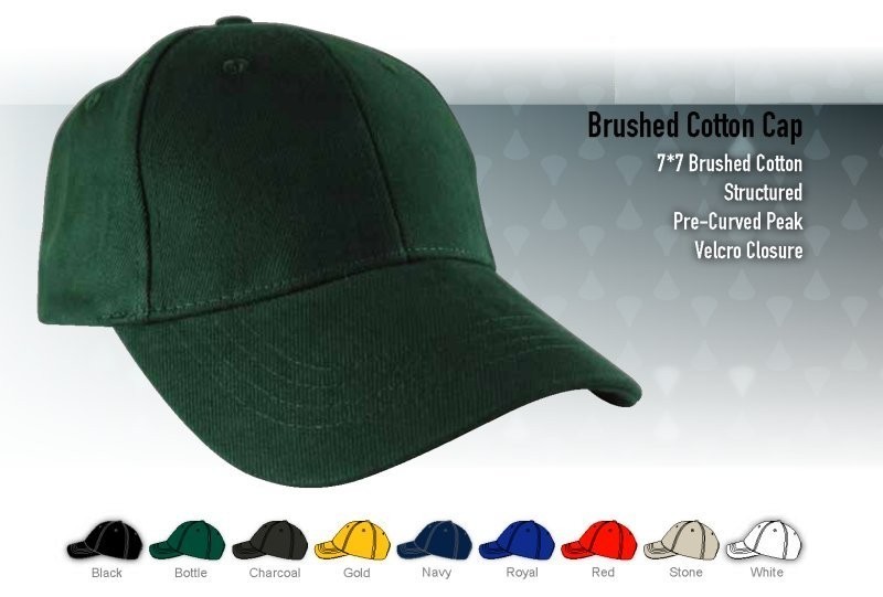 Custom - Made Brushed Cotton Cap (8000 Stitch Count)