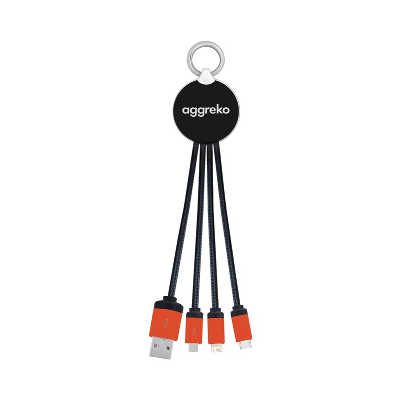 Atesso 3n1 Light Up Charge Cable - Round