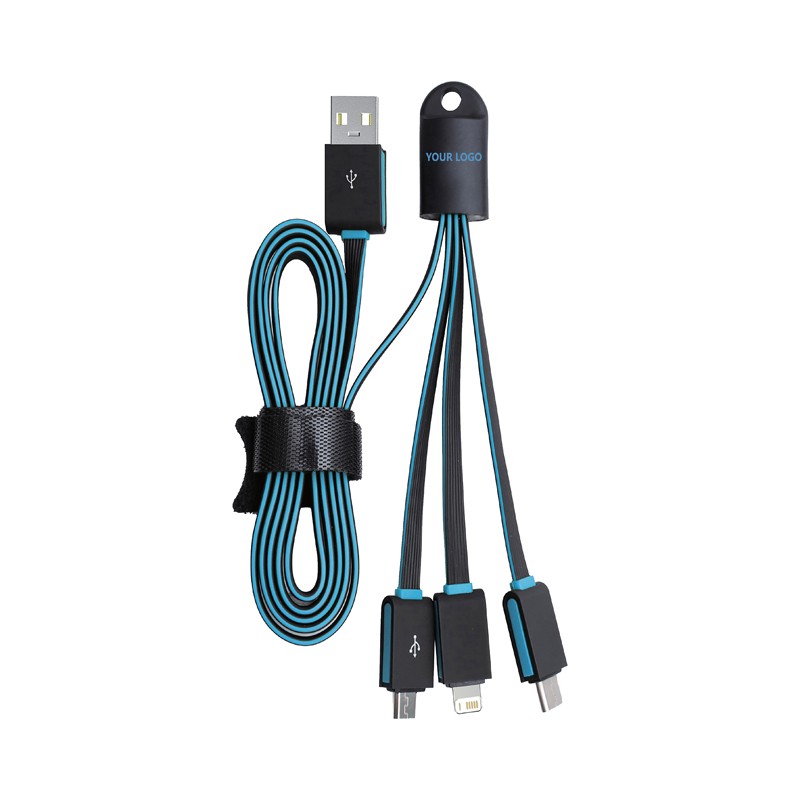 Parma 3n1 Light Up Flat Charge Cable