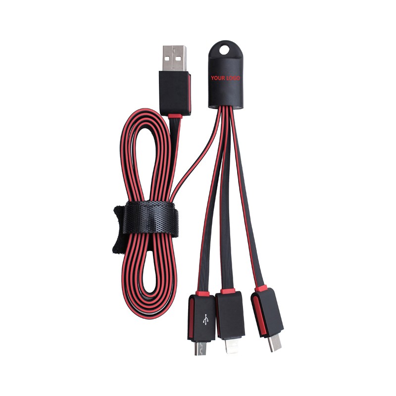 Parma 3n1 Light Up Flat Charge Cable