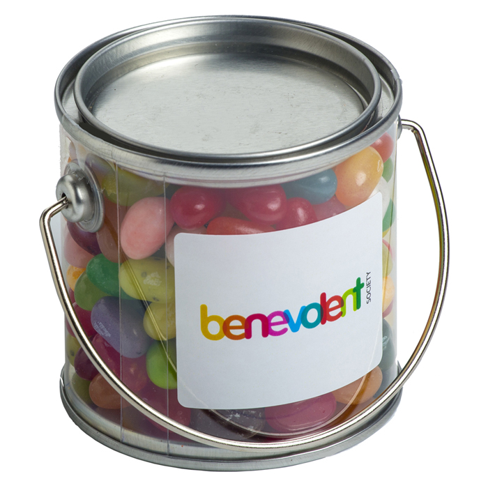 Small PVC Bucket with JELLY BELLY Jelly Beans (Full Colour Sticker)