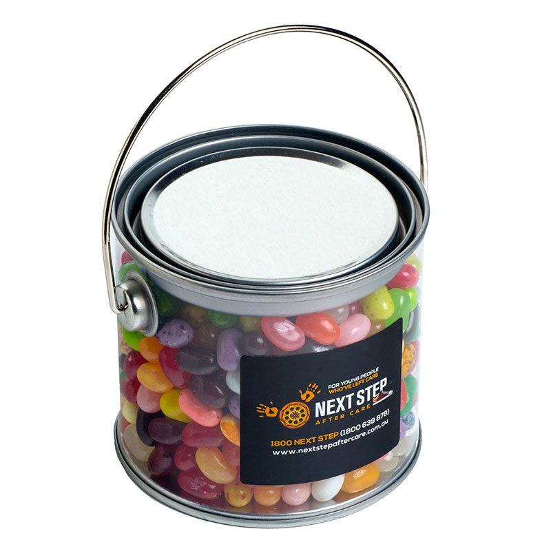 Medium PVC Bucket filled with JELLY BELLY Jelly Beans (Full Colour Sticker)
