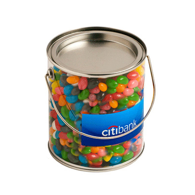 Big PVC Bucket filled with Jelly Beans (Sticker on Bucket)