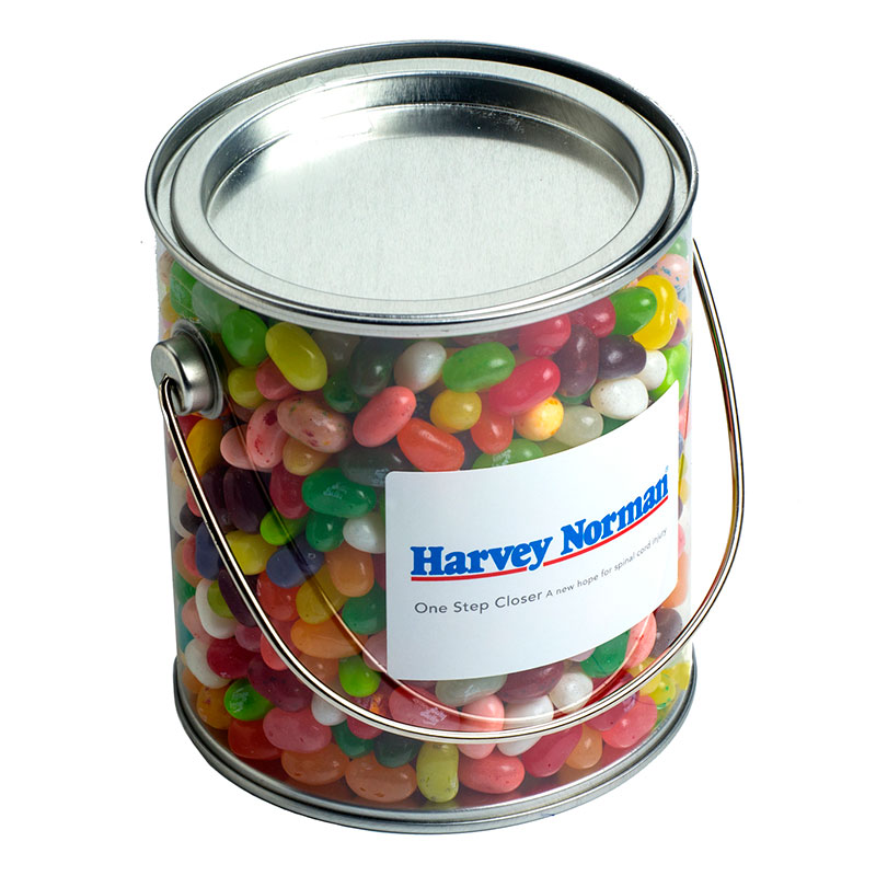 Big PVC Bucket filled with JELLY BELLY Jelly Beans (Full Color Sticker)