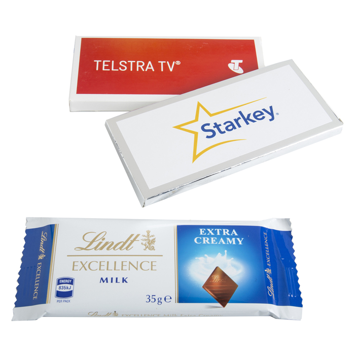 Lindt Bar 35g  with Bigger Sticker (Full Color Sticker)