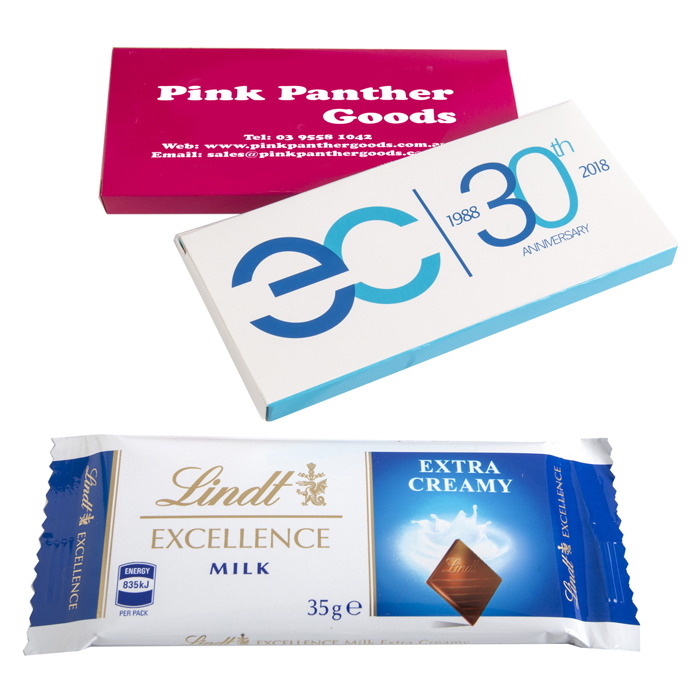 Lindt Bar 35g in Printed Box (Full Colour Printed Box)