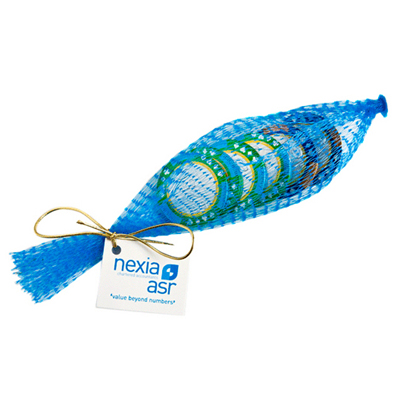 Chocolate Poker Chips in Mesh Bag x6 (Full Colour Tag)