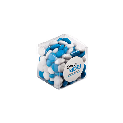 Chocolate beans in cube (Mixed Coloured) (Full Colour Sticker)