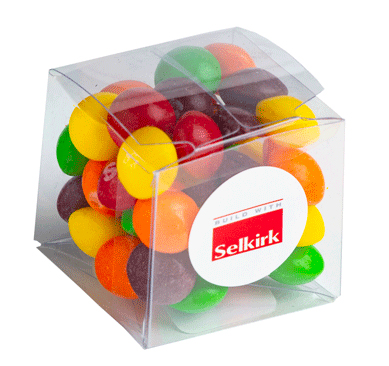 Cube with Skittles (60g) (Full Colour Sticker)