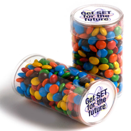 Pet Tube with M&Ms 100g (Full Colour Sticker)