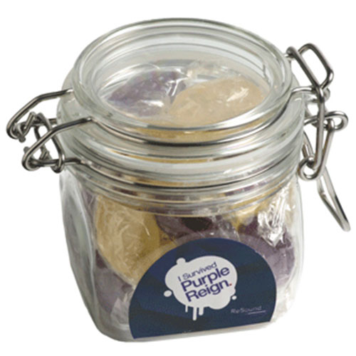 CC015G2 - Small Canister with Twist Wrapped Boiled Lollies (Full Colour Sticker)