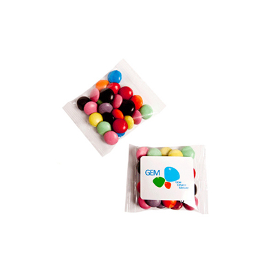 Chocolate Beans 25g (Mixed Colours) (Full Colour Sticker)