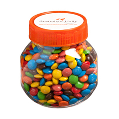 Plastic Jar with M&Ms 145g (Full Colour Sticker)
