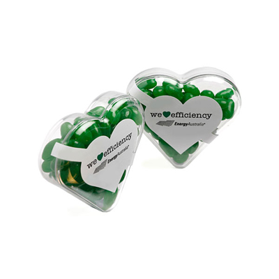 CC030A1 - Acrylic Heart Filled With Jelly Beans 50G  (Full Colour Sticker)