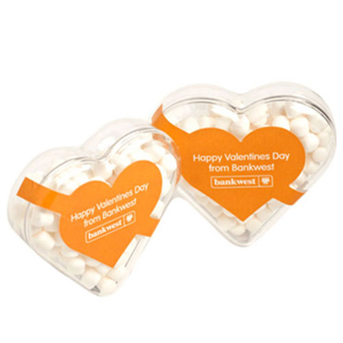 Acrylic Heart Filled With Mints 50G (Full Colour Sticker)