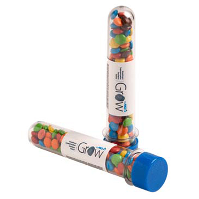 CC031D - Test  Tube with M&Ms 40g (Full Colour Sticker)