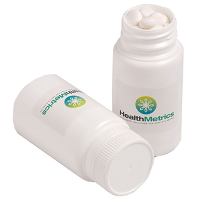 Pill Jar with Mints 120g (Full Colour Sticker)
