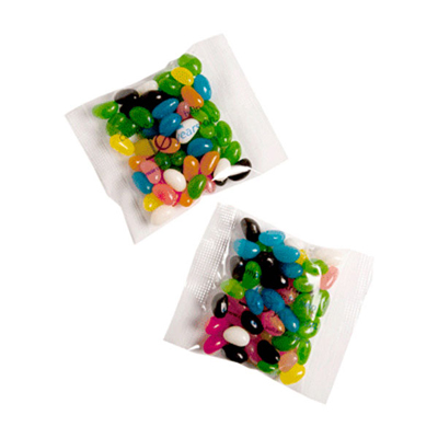 Jelly Beans Bag 50G (Mixed Or Corporate Colours)  (Full Colour Sticker)