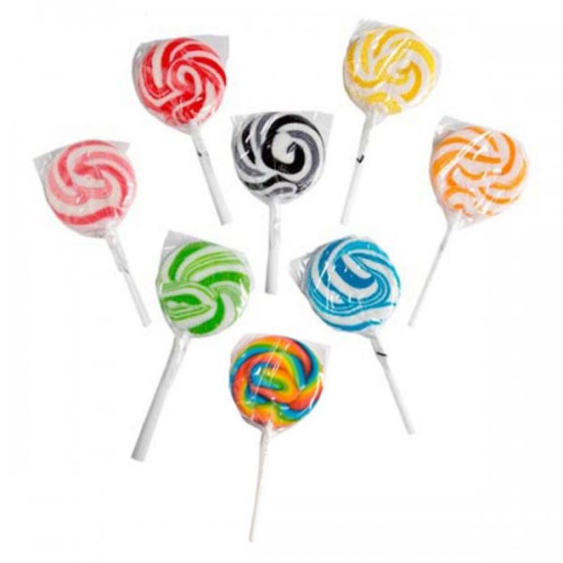 CC034E2 - Medium Candy Lollipop (Mixed Colours) (Full Colour Sticker)