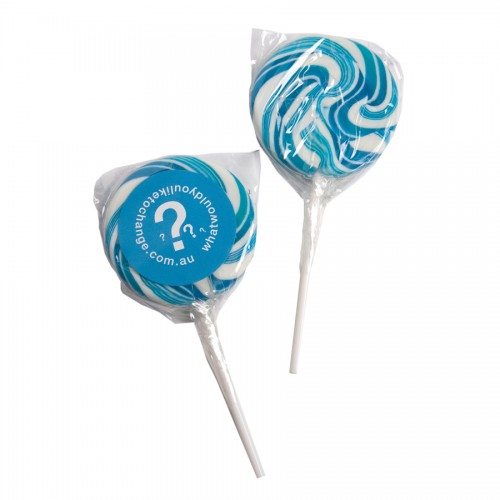 CC034E2B - Medium Candy Lollipop (Blue) (Full Colour Sticker)