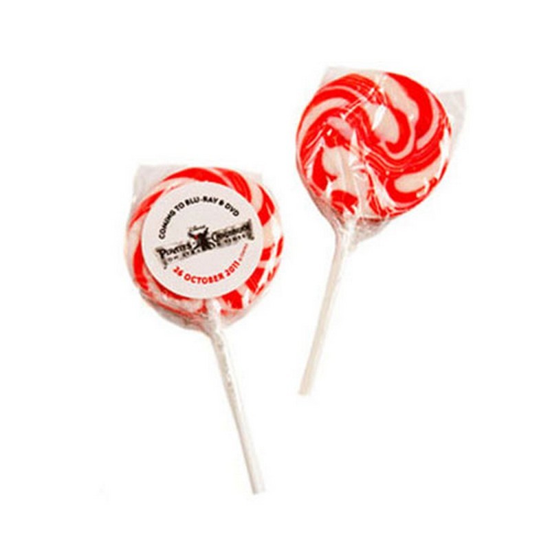 Medium Candy Lollipop (Red) (Full Colour Sticker)