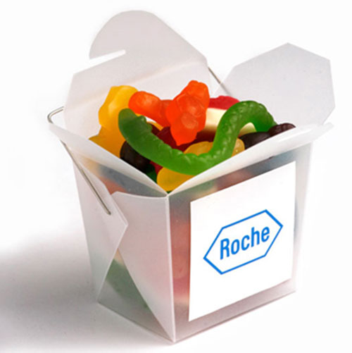 Frosted Noodle Box with Mixed Lollies 100g (Full Colour Sticker)