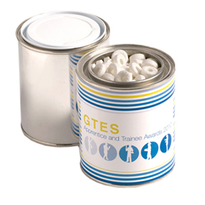 Paint Tin filled with Mints 225g (Full Colour Wrapper)