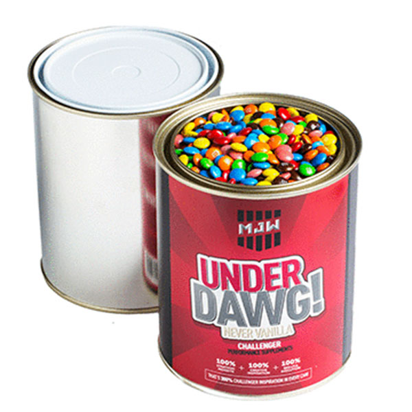 Paint Tin filled with M&Ms 1 kg (Full Colour Wrapper)