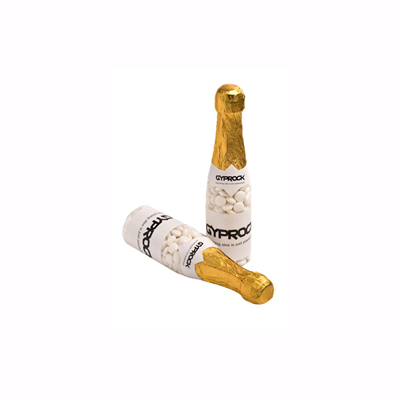 Champagne Bottle Filled with Mints (Full Colour Sticker)
