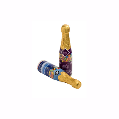 Champagne Bottle Filled With Mini M&M (Neck Compulsory) (Full Colour Sticker)