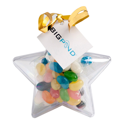 Acrylic Stars Filled With Jelly Beans 50g - tag (Full Colour Tag)