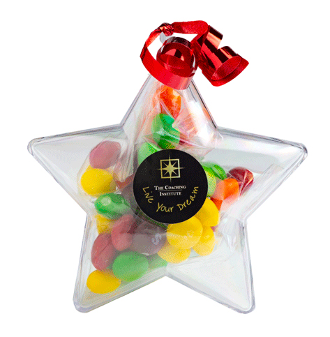 Crylic Stars Filled With M&Ms 50G (Full Colour Sticker)