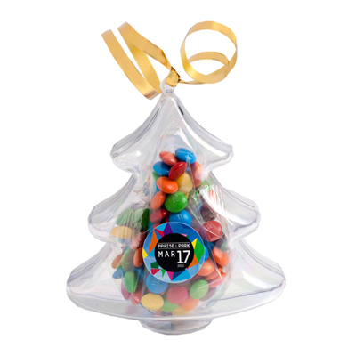 Acrylic Trees Filled With M&Ms 50G (Full Colour Sticker)
