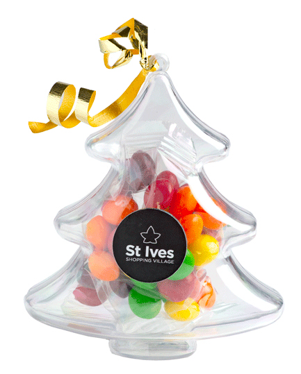 Acrylic Trees Filled With Skittles 50G (Full Colour Sticker)