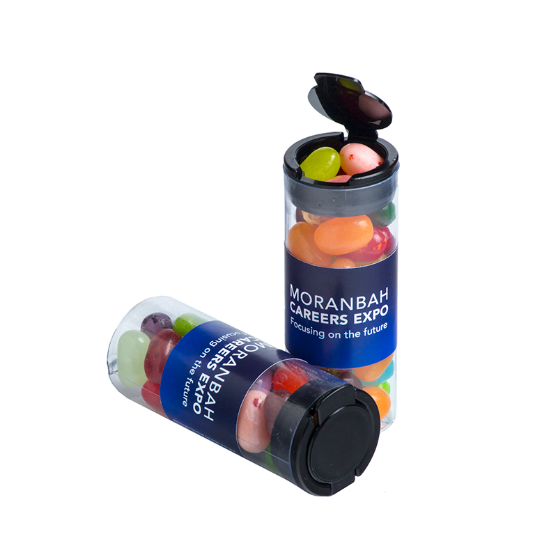 Flip Lid Tube filled with JELLY BELLY Jelly Beans 35g (Full Colour Sticker)