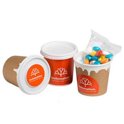 Coffee Cup Filled With Chewy Fruits (moon / lid) (Full Colour Sticker)