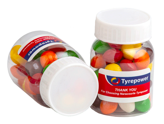 Baby Jar filled with JELLY BELLY Jelly Beans 50g (Full Colour Sticker)