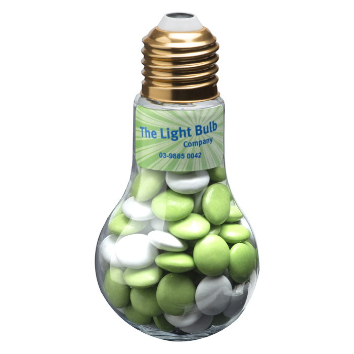 Light Bulb with Choc Beans 100g (Full Colour Sticker)