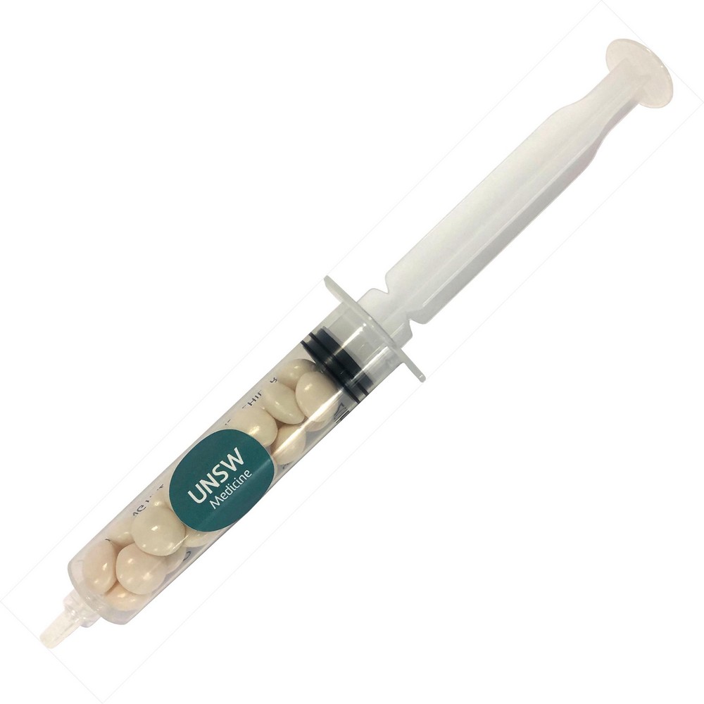 Syringe filled with Mints 20g (Full Colour Sticker)