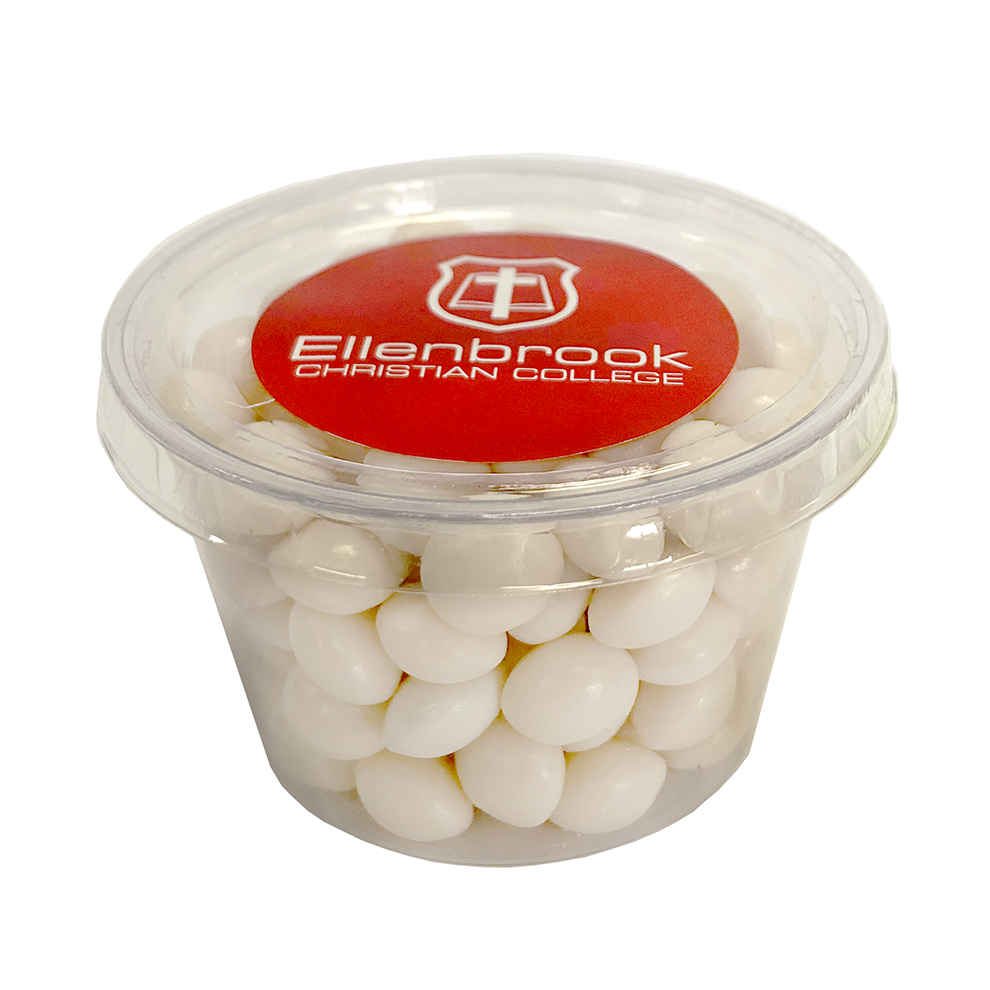 Tub filled with Mints 100g (Full Colour Sticker)