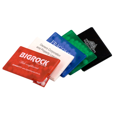 Sugar Free Mints - Credit Card Mint Card (WHITE) (One Colour Pad Print)