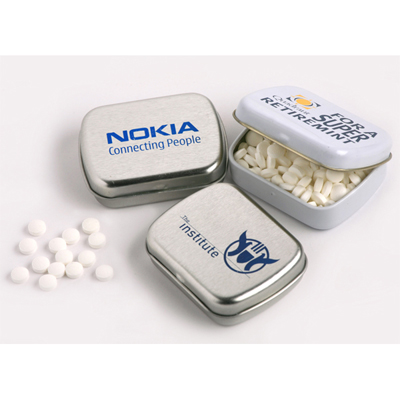 Sugar Free Mints - Small Rectangle Tin  (One Colour Pad Print)