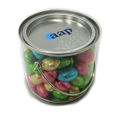 Medium Bucket with Mini Easter Eggs (Full Colour Sticker)