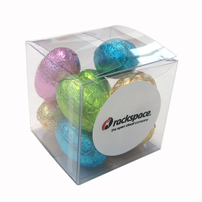 Cube with Mini Easter Eggs x9 (Full Colour Sticker)