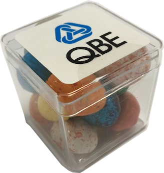 Hard Cube with Candy Chocolate Eggs (Full Colour Sticker)