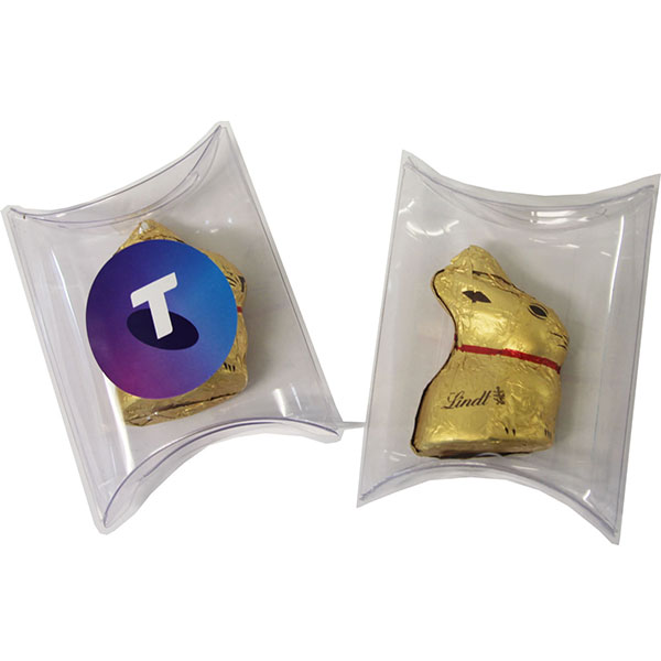 Pillow Pack with Gold Lindt Easter Bunny 10g (Sticker On Pillow Pack)
