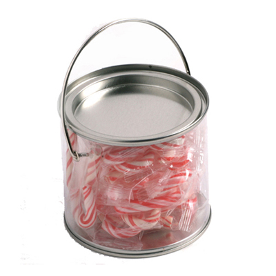 Medium PVC Bucket filled with Candy Canes  (Full Colour Sticker)