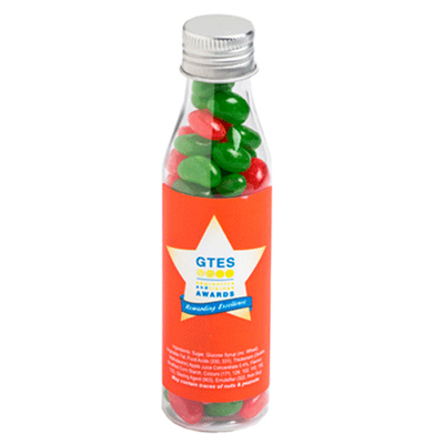 CHRISTMAS Jelly Beans in Soda Bottle  (Full Colour Sticker)